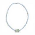 Nerida white chalcedony and baroque freshwater pearl sterling silver necklace by Otto & Nova
