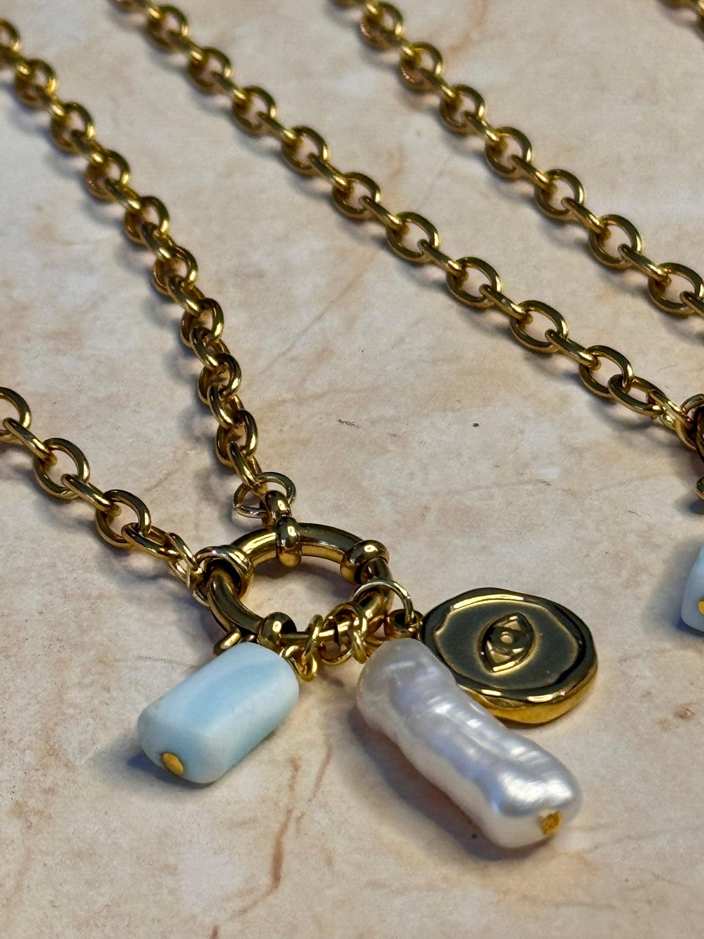 Azure gaze necklace